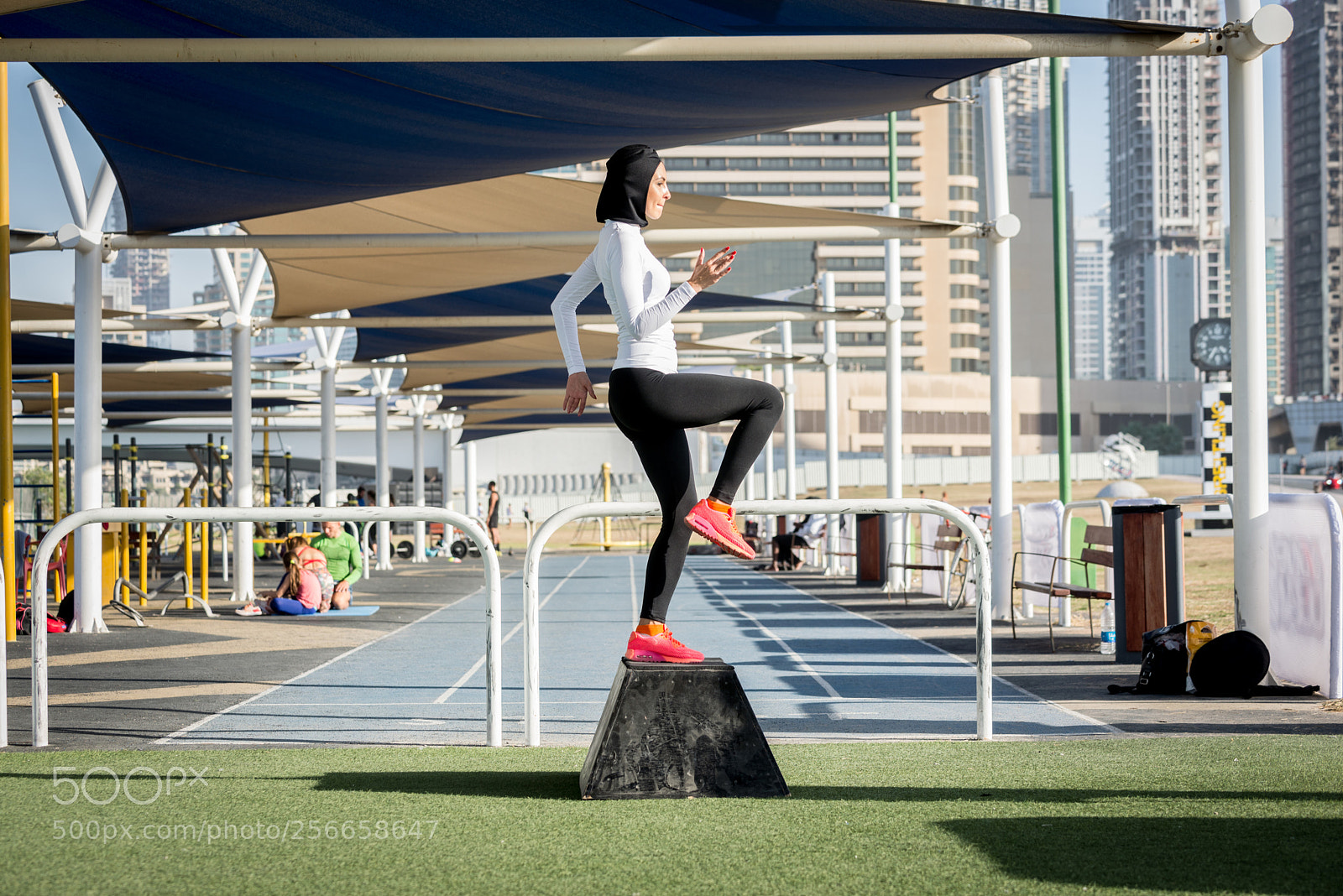 Nikon D610 sample photo. Arabian woman training outdoors photography