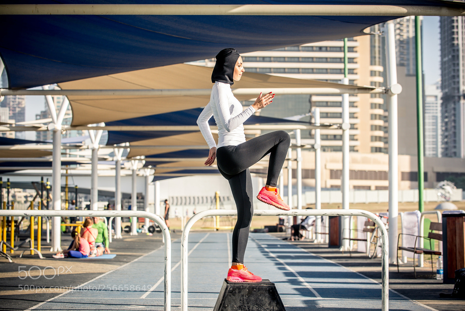 Nikon D610 sample photo. Arabian woman training outdoors photography
