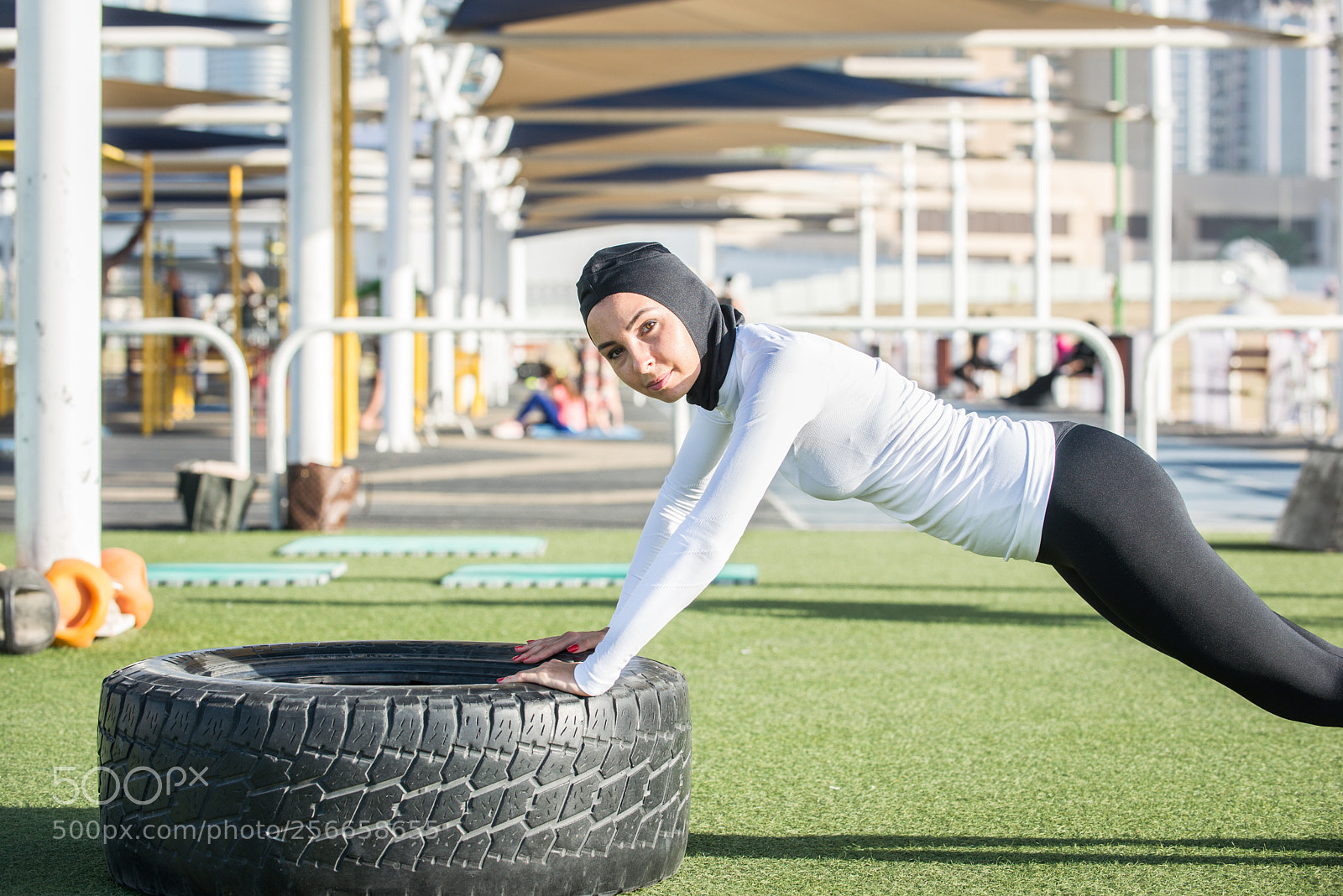 Nikon D610 sample photo. Arabian woman training outdoors photography