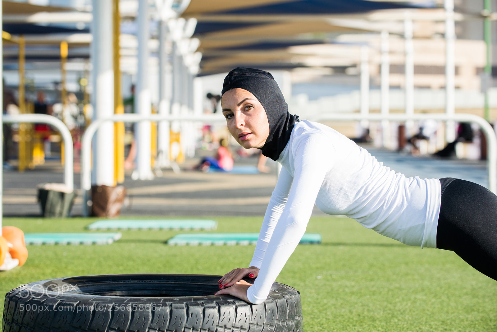 Nikon D610 sample photo. Arabian woman training outdoors photography
