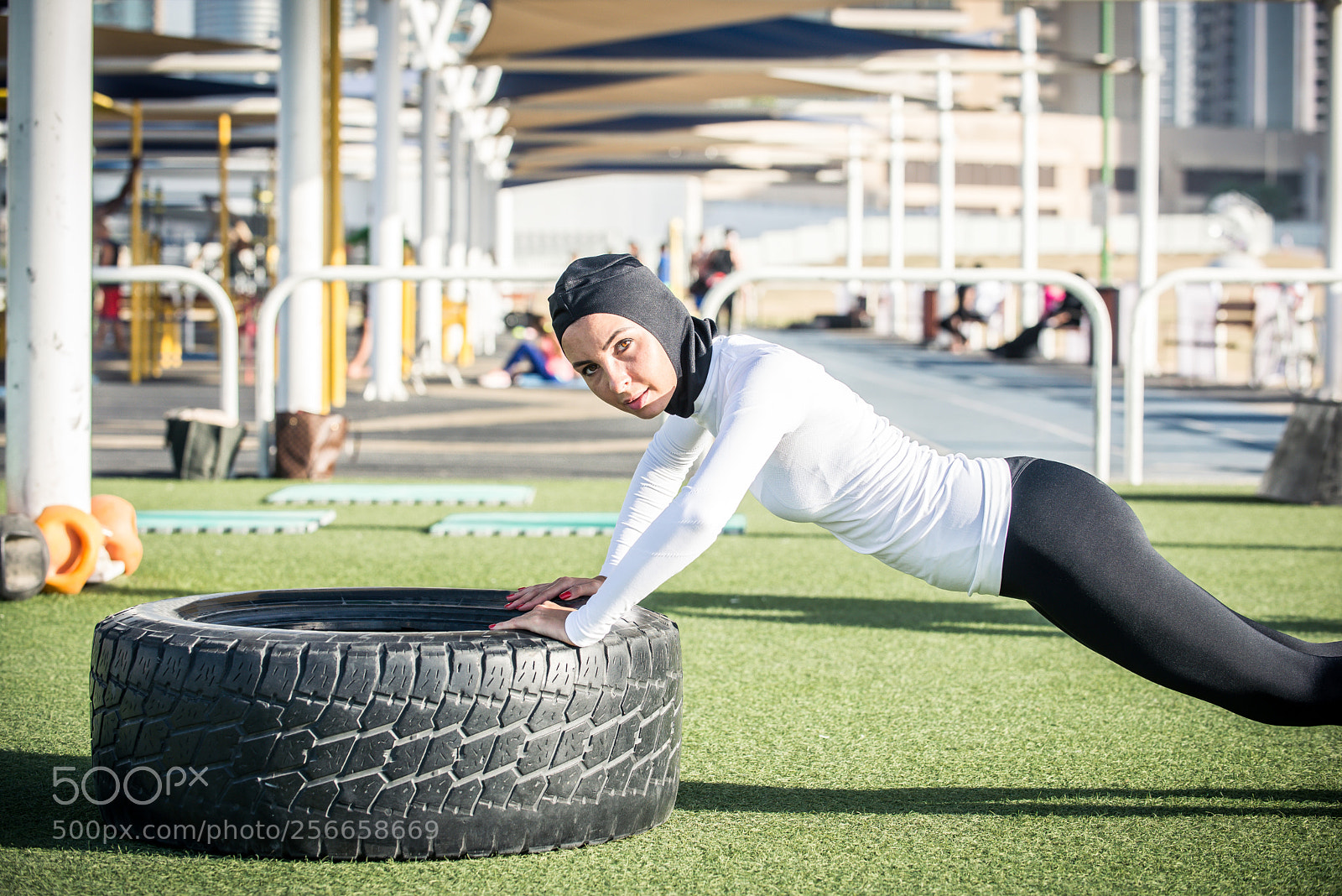 Nikon D610 sample photo. Arabian woman training outdoors photography