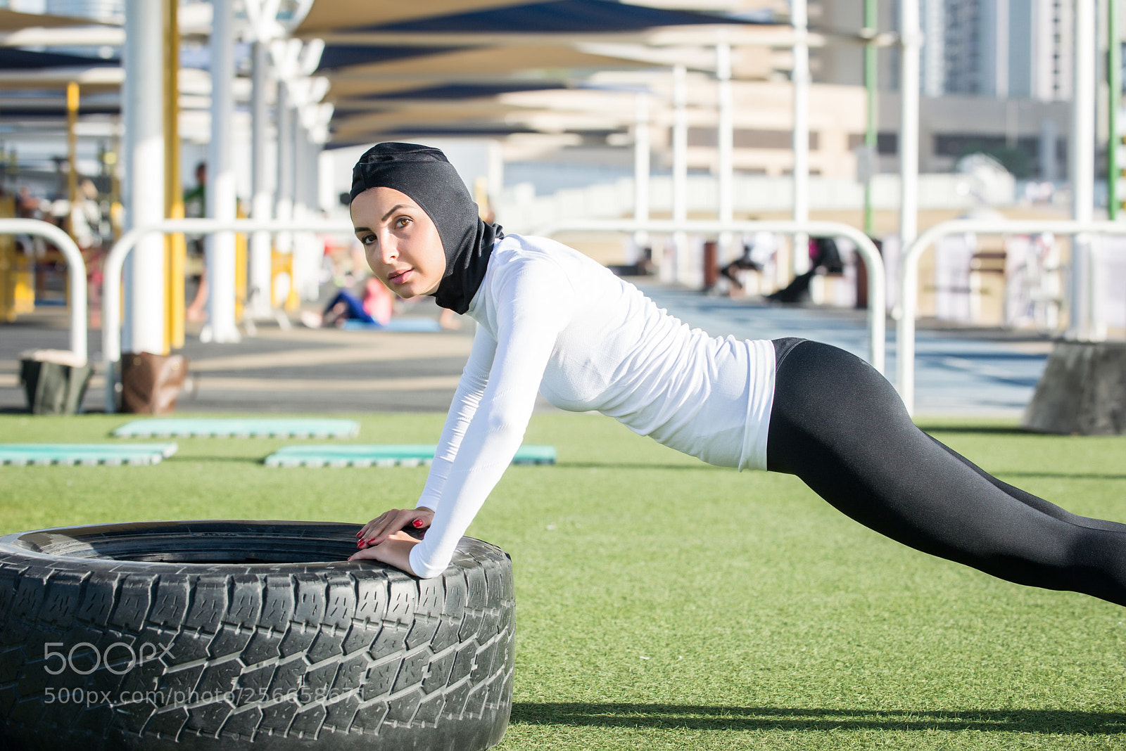 Nikon D610 sample photo. Arabian woman training outdoors photography