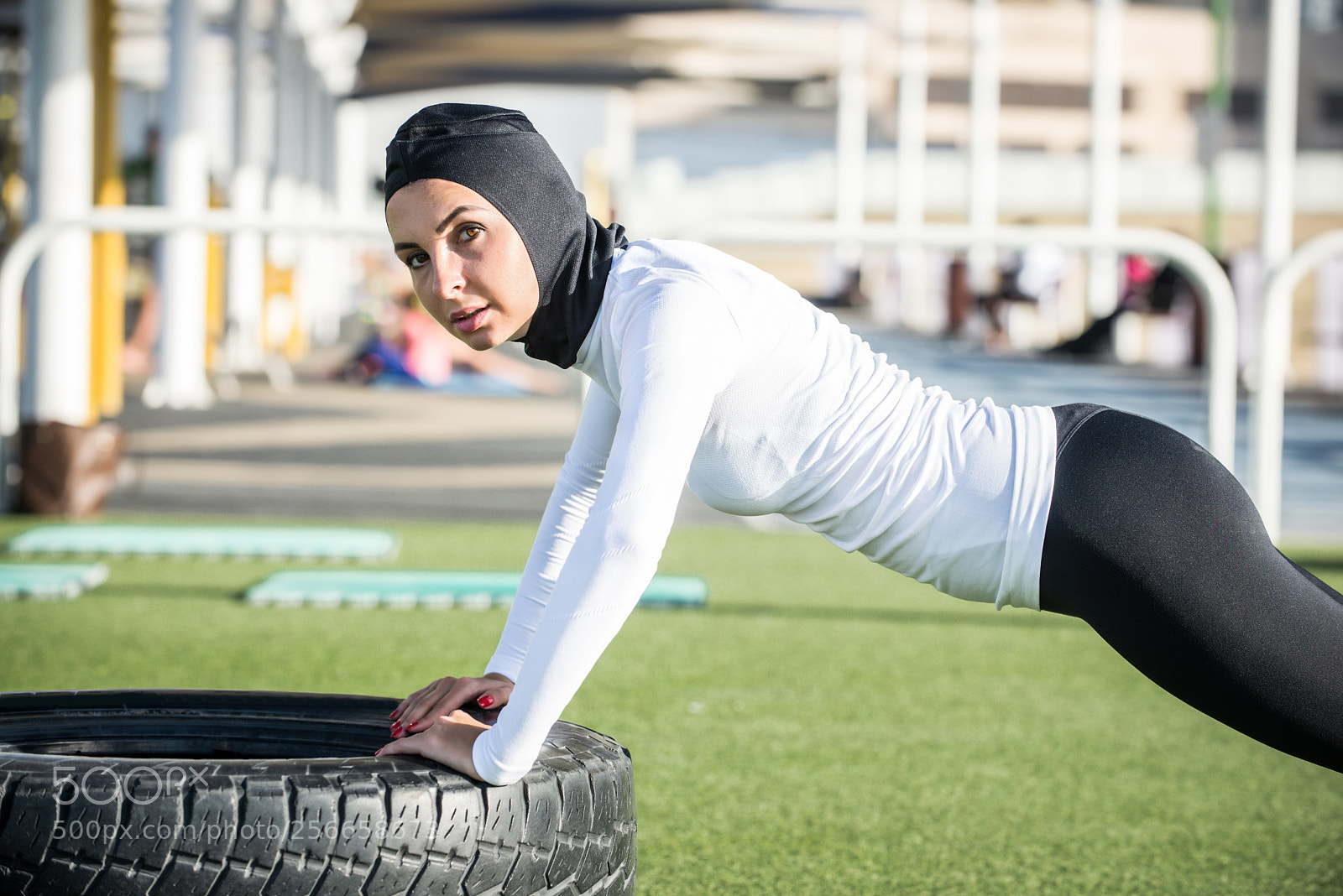 Nikon D610 sample photo. Arabian woman training outdoors photography