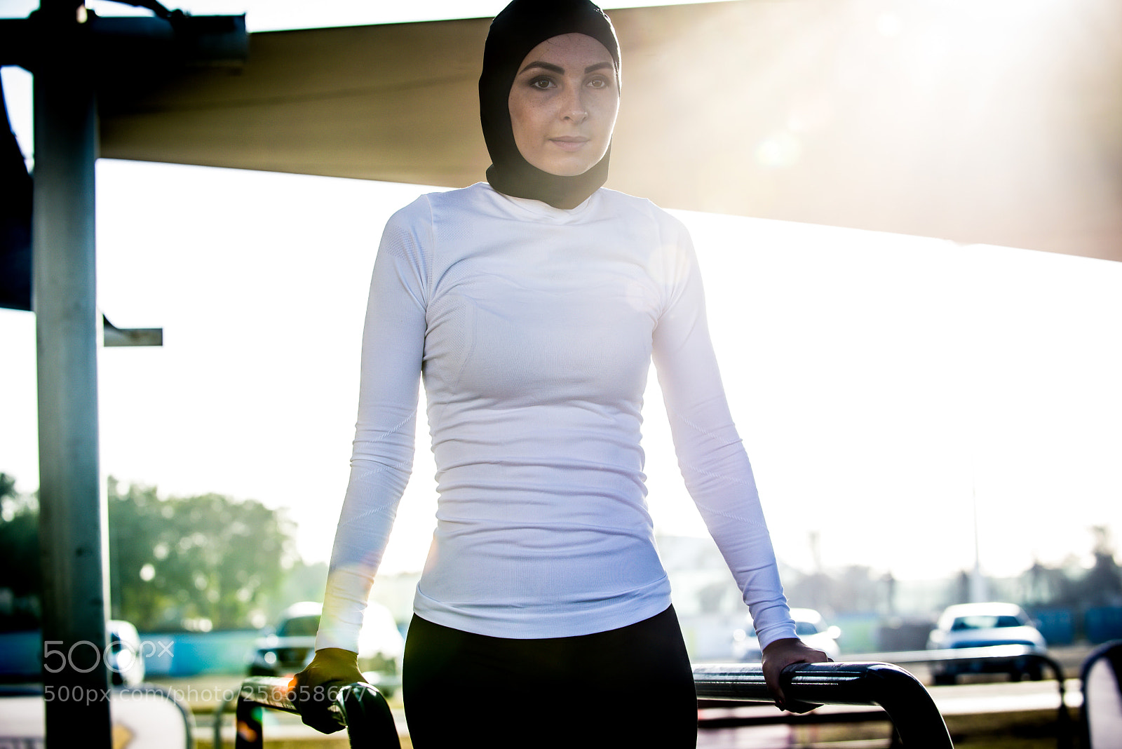 Nikon D610 sample photo. Arabian woman training outdoors photography