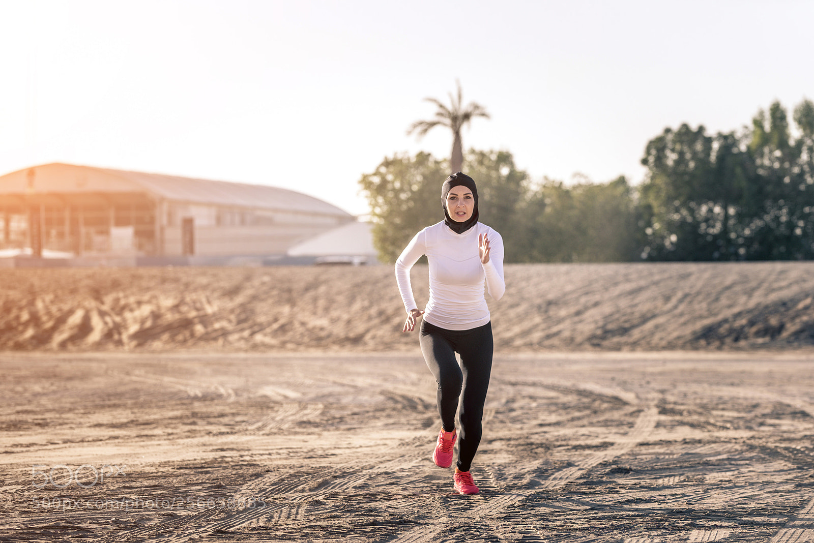 Nikon D610 sample photo. Arabian woman training outdoors photography
