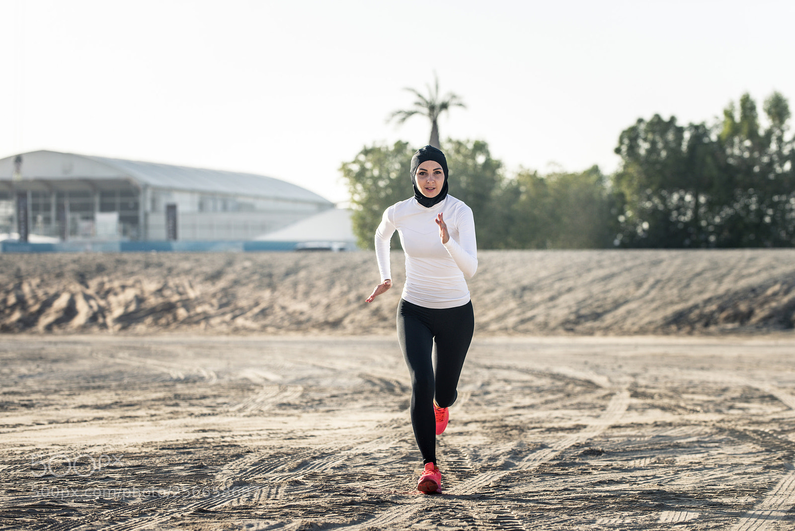 Nikon D610 sample photo. Arabian woman training outdoors photography
