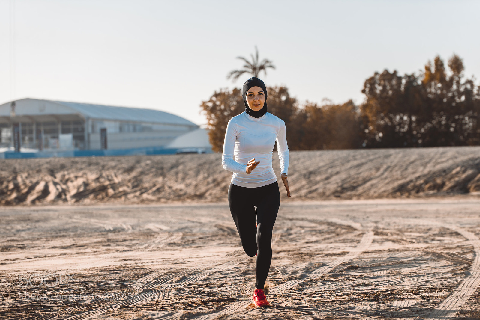 Nikon D610 sample photo. Arabian woman training outdoors photography