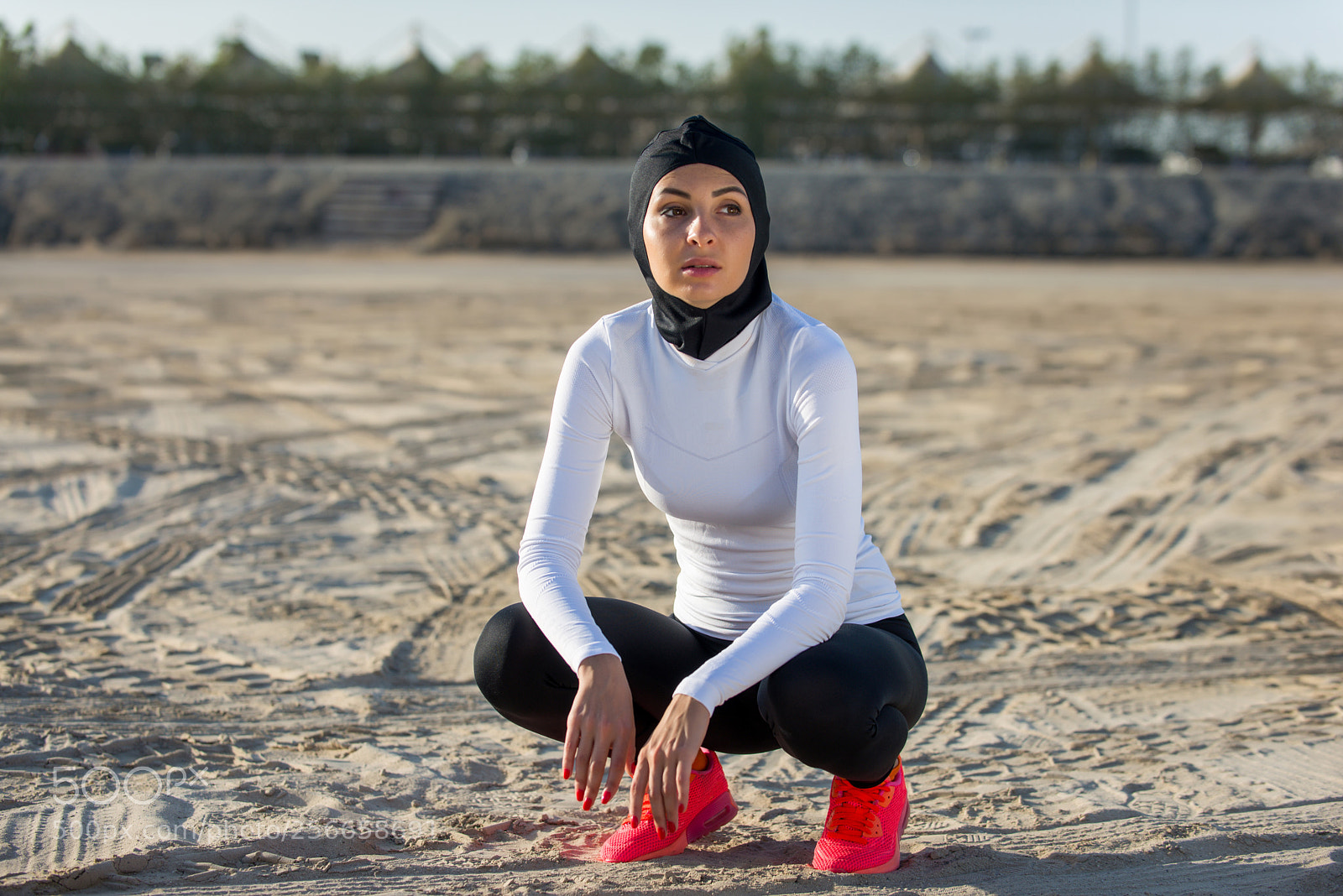 Nikon D610 sample photo. Arabian woman training outdoors photography