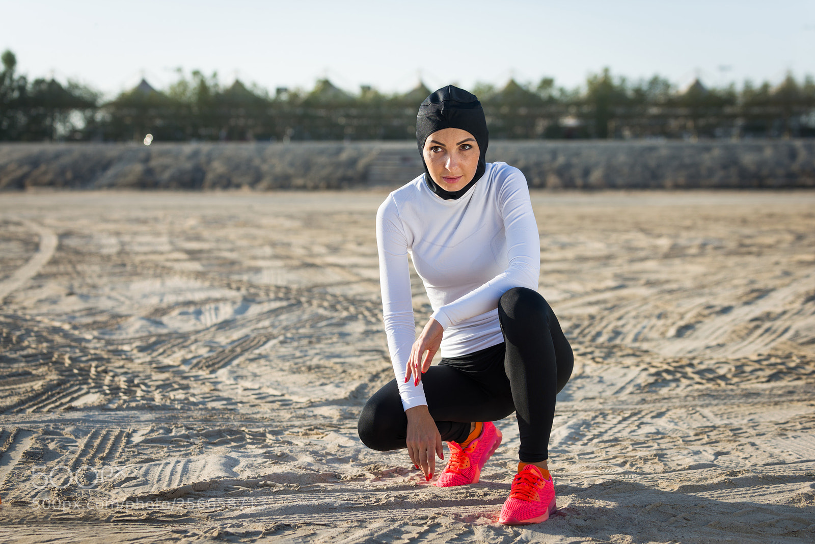 Nikon D610 sample photo. Arabian woman training outdoors photography