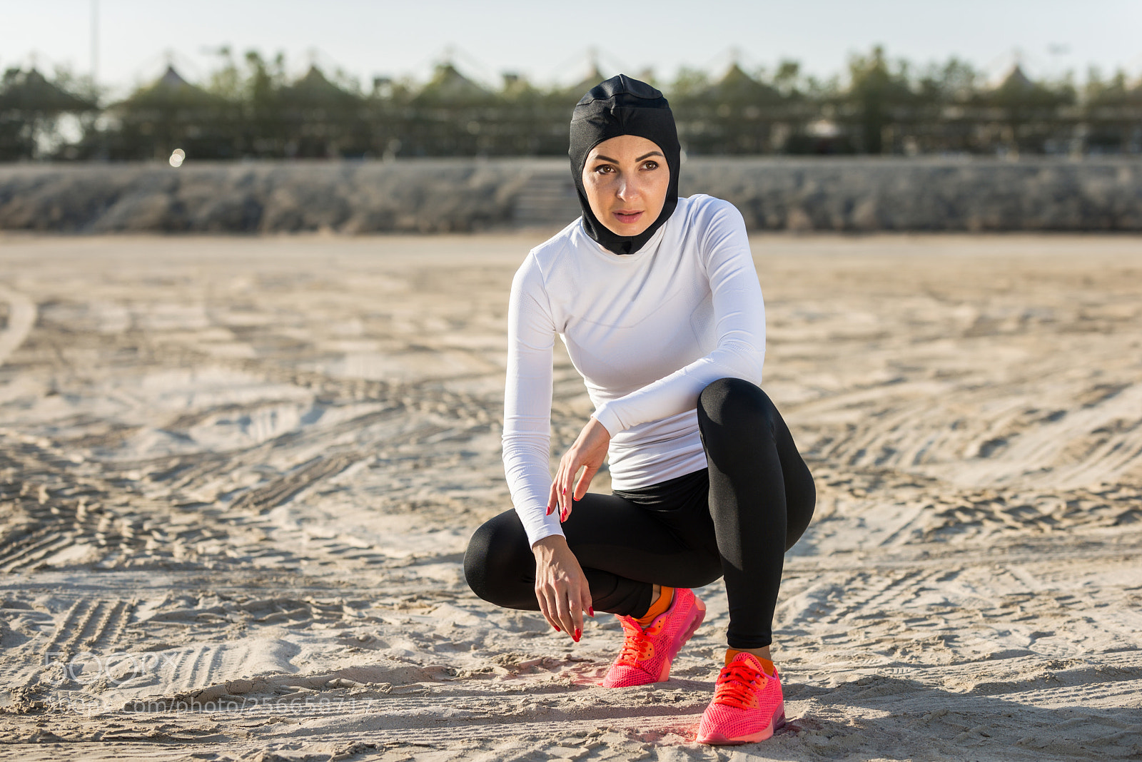 Nikon D610 sample photo. Arabian woman training outdoors photography
