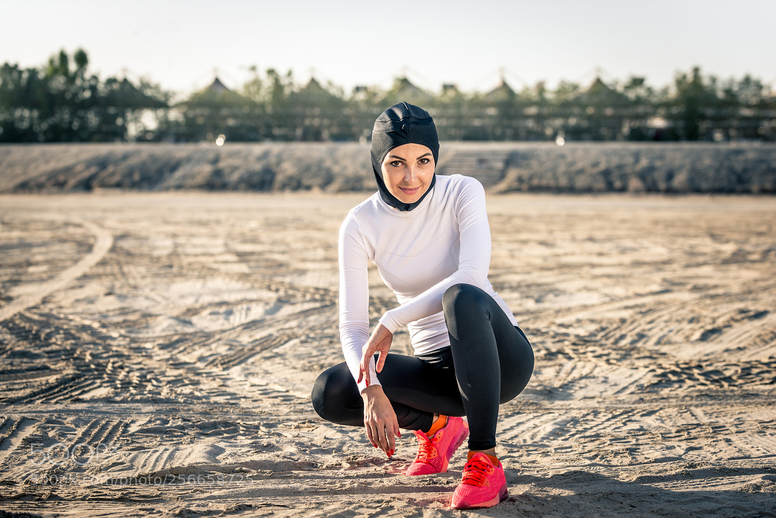 Nikon D610 sample photo. Arabian woman training outdoors photography