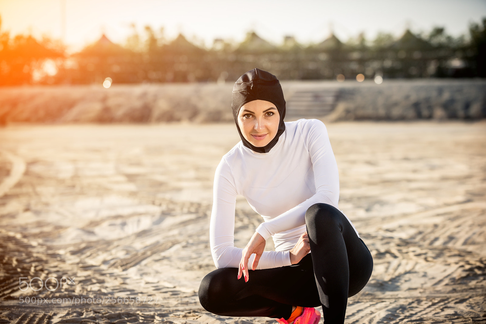 Nikon D610 sample photo. Arabian woman training outdoors photography