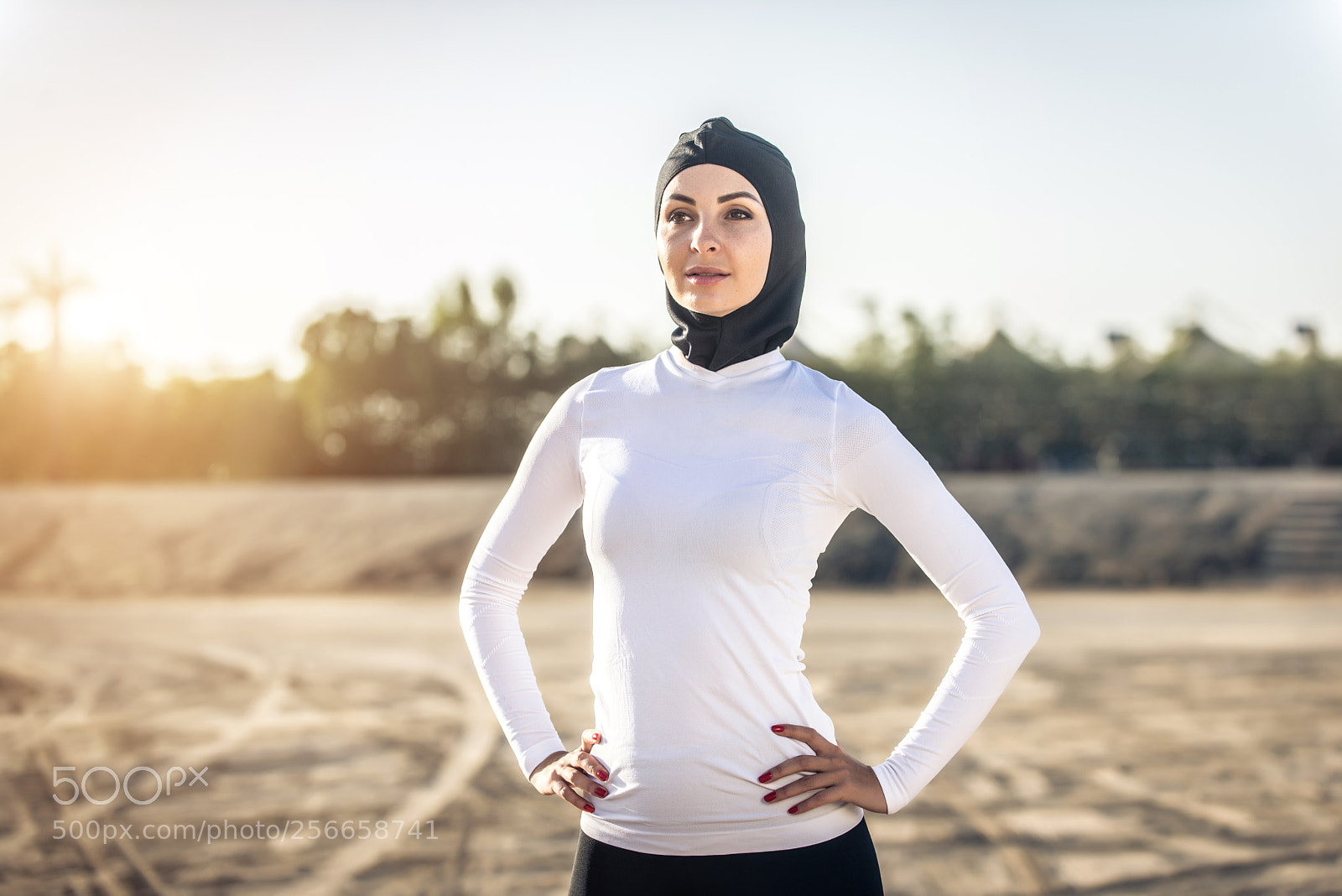 Nikon D610 sample photo. Arabian woman training outdoors photography
