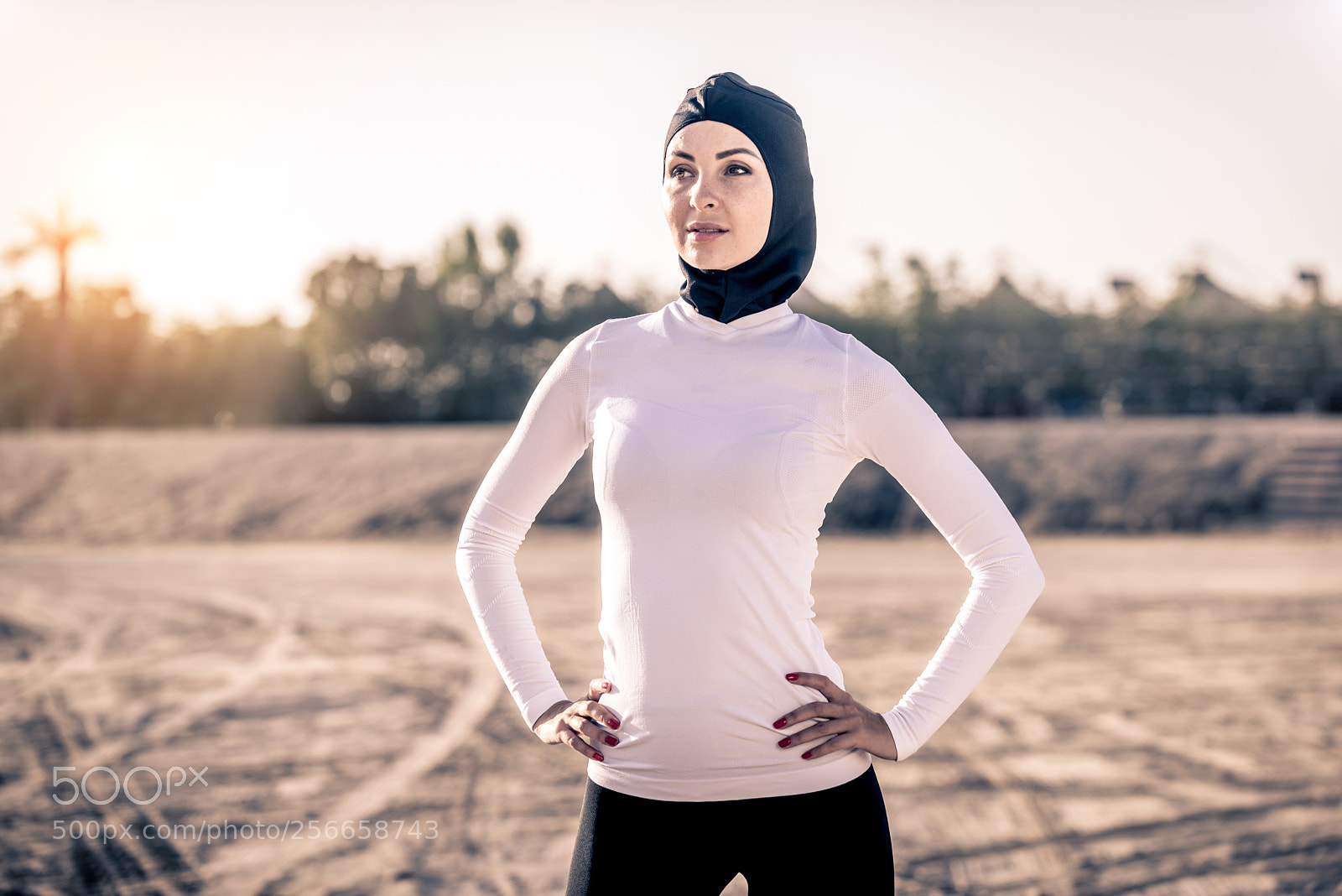 Nikon D610 sample photo. Arabian woman training outdoors photography