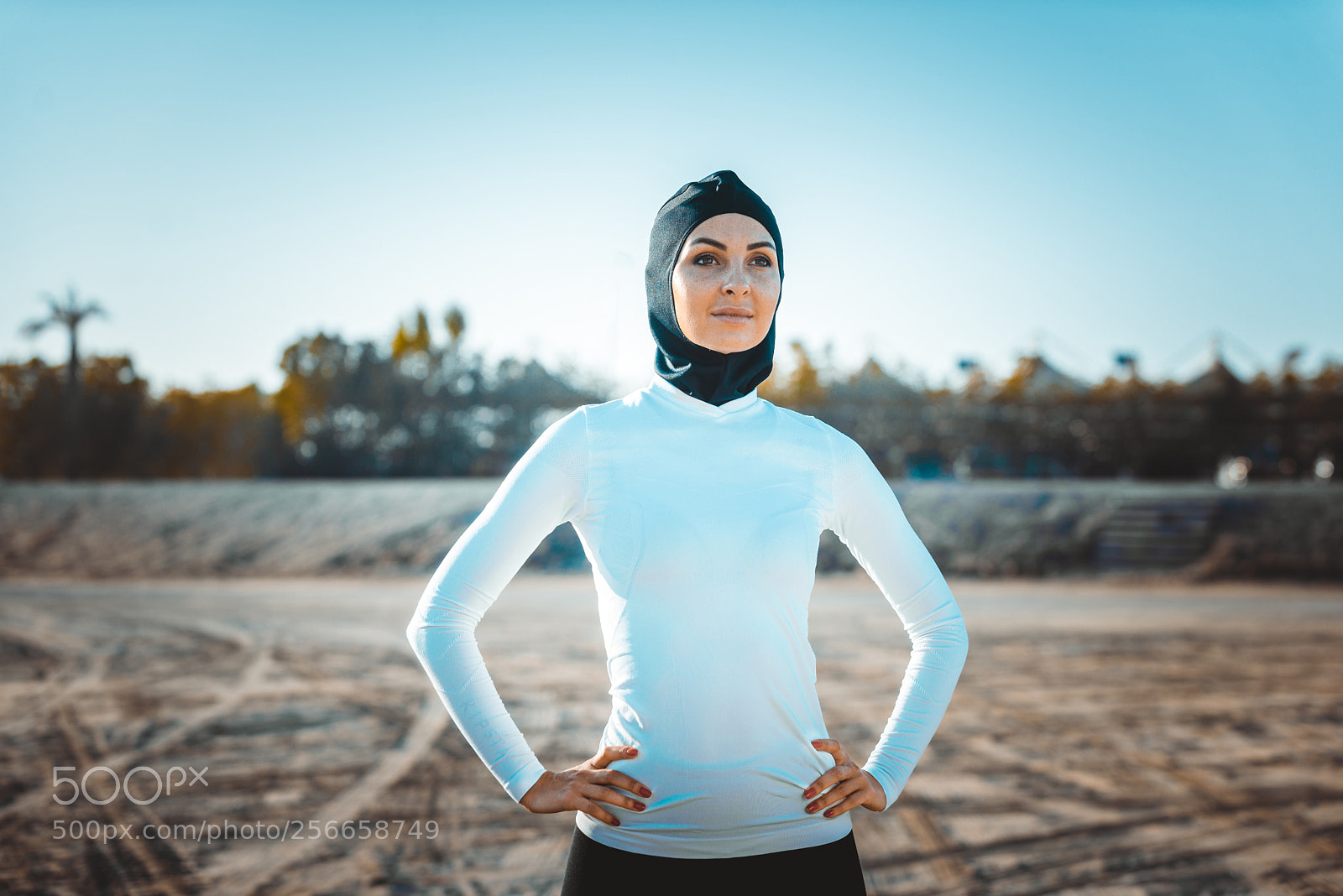 Nikon D610 sample photo. Arabian woman training outdoors photography