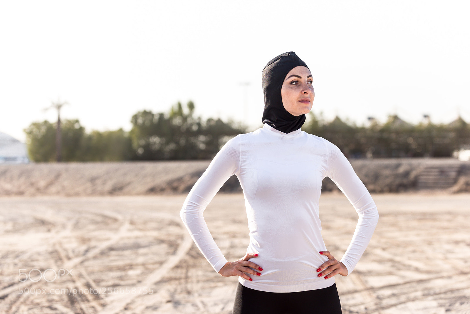 Nikon D610 sample photo. Arabian woman training outdoors photography