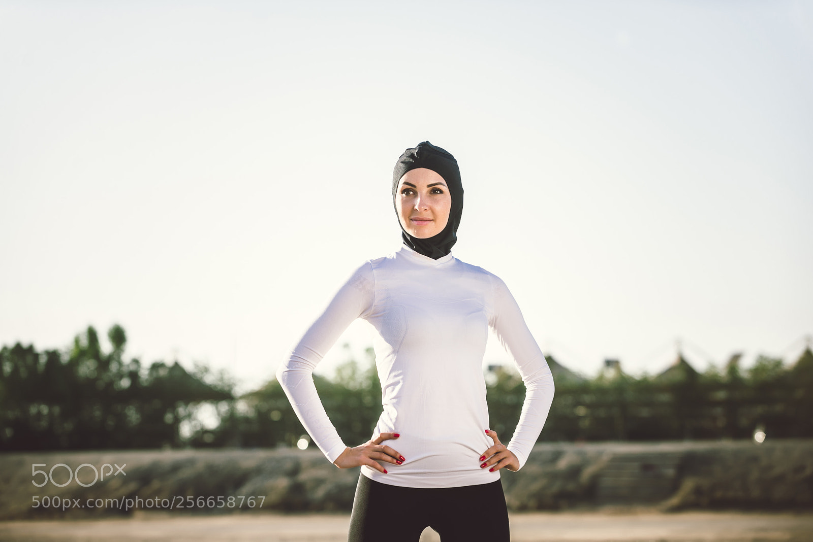 Nikon D610 sample photo. Arabian woman training outdoors photography