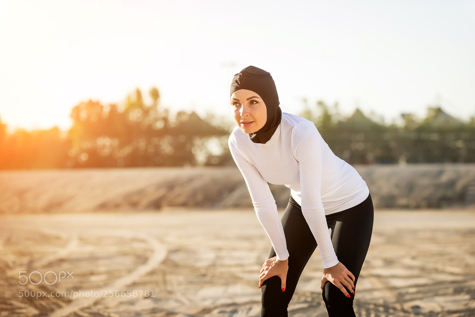 Nikon D610 sample photo. Arabian woman training outdoors photography