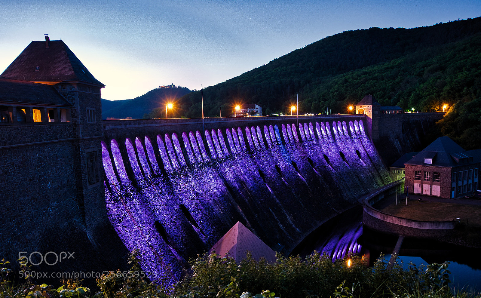 Sony ILCA-77M2 sample photo. Illuminated dam edersee, germany photography