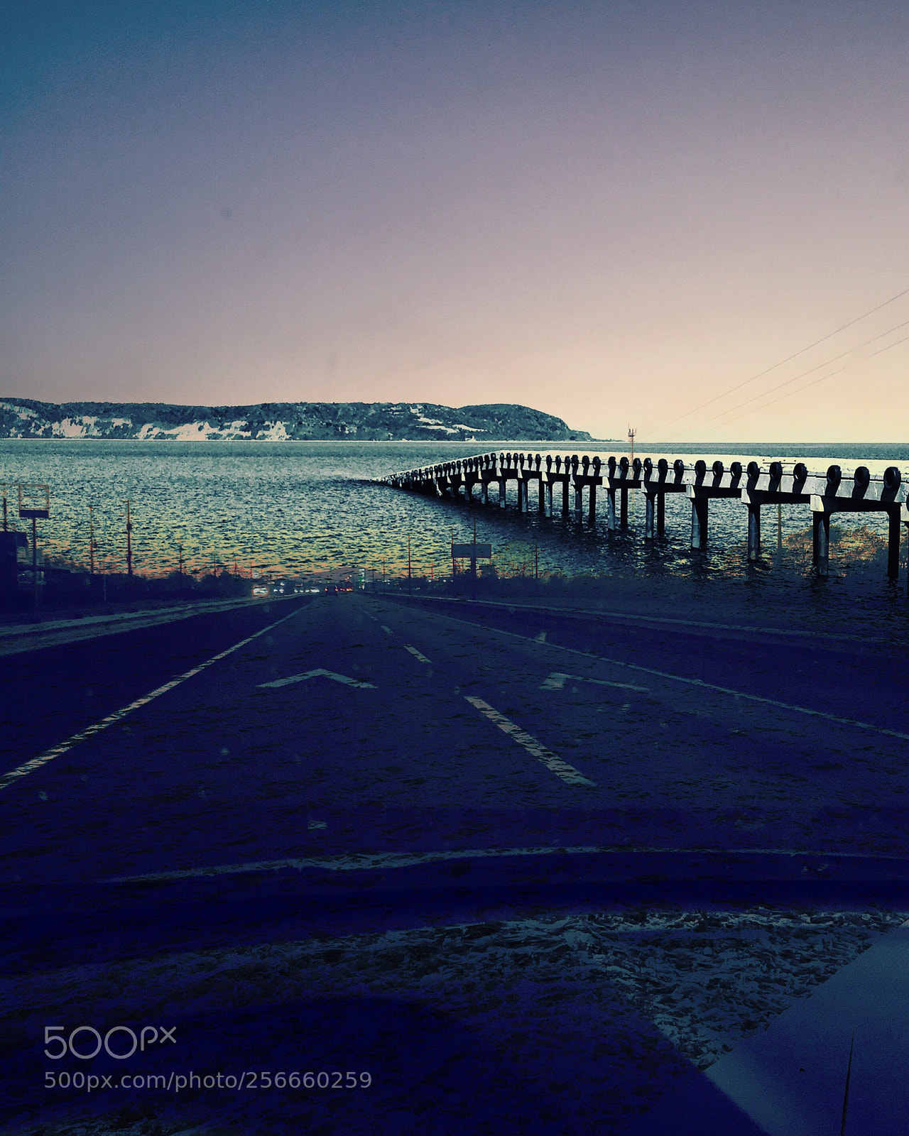 Apple iPhone 6 sample photo. Road and pier photography