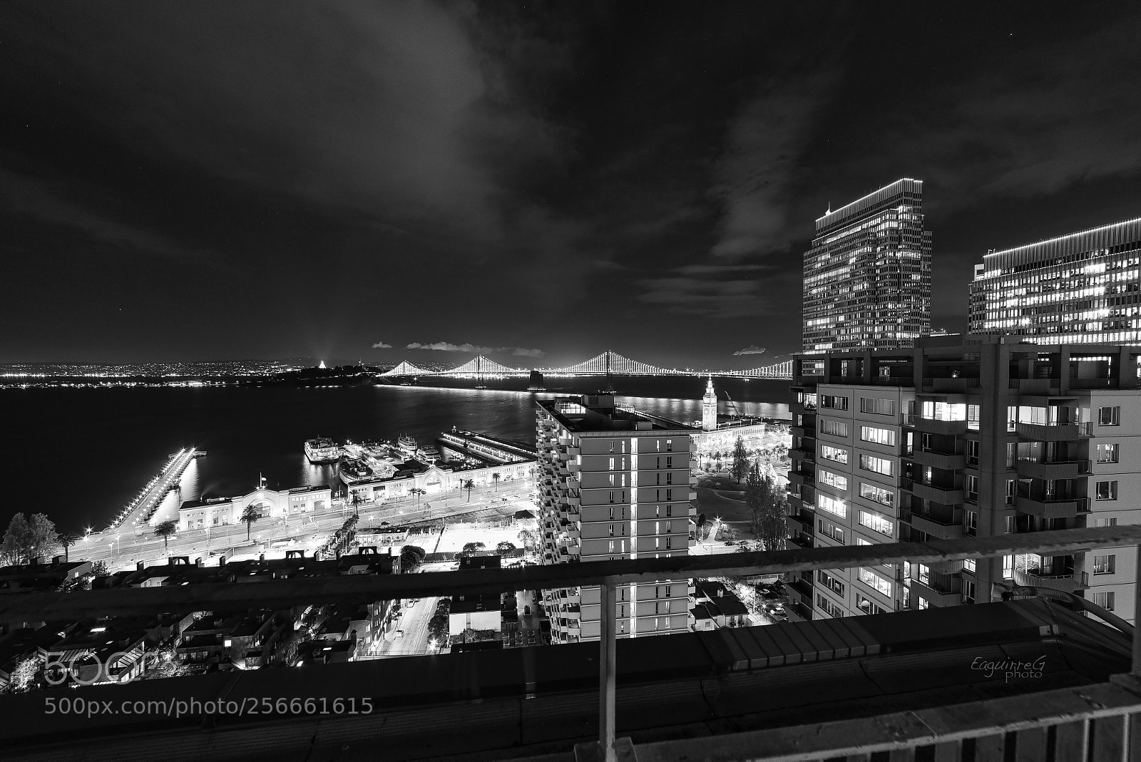 Nikon D800 sample photo. Bay bridge. b w photography