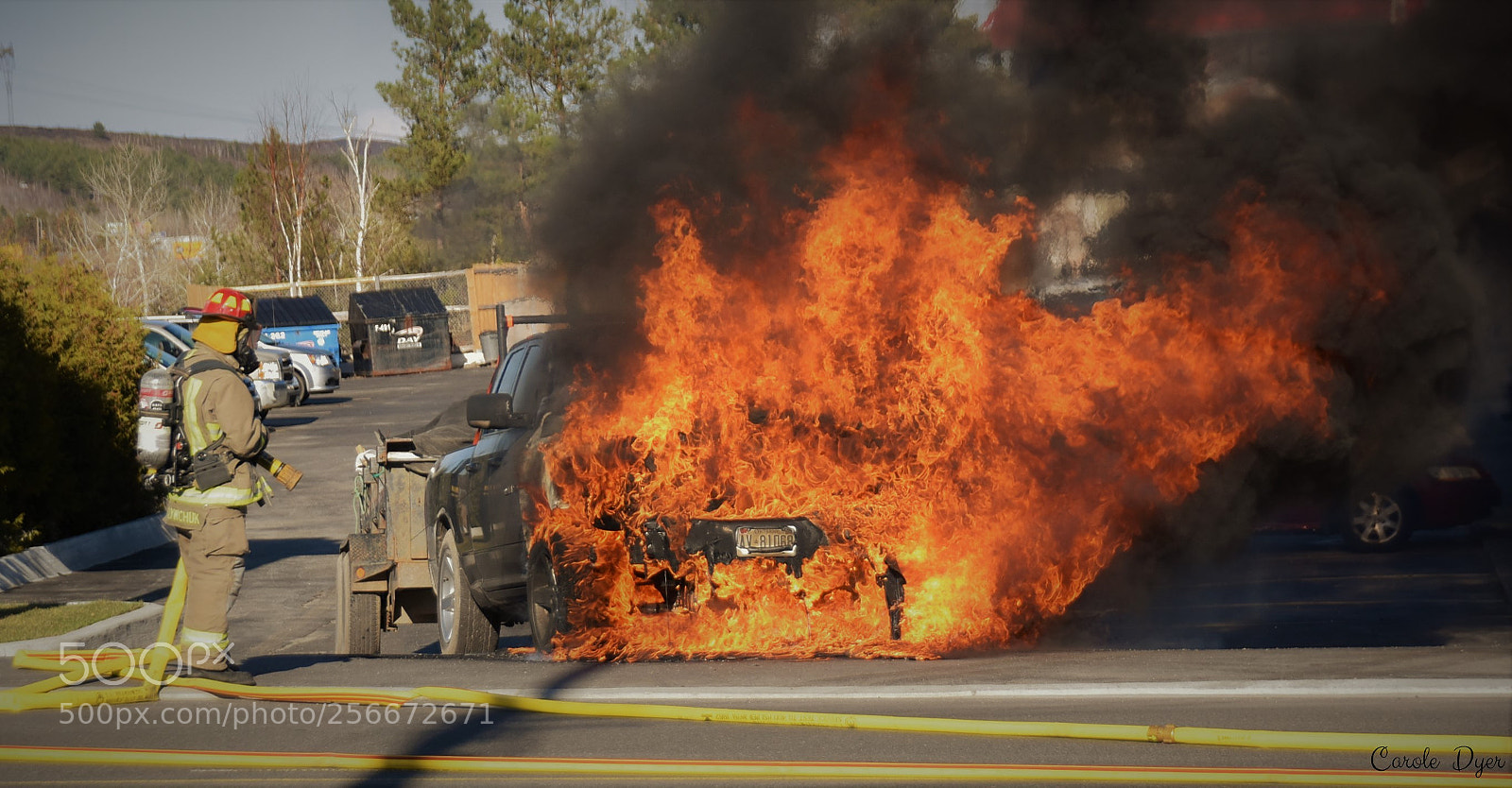Nikon D5600 sample photo. Truck fire photography
