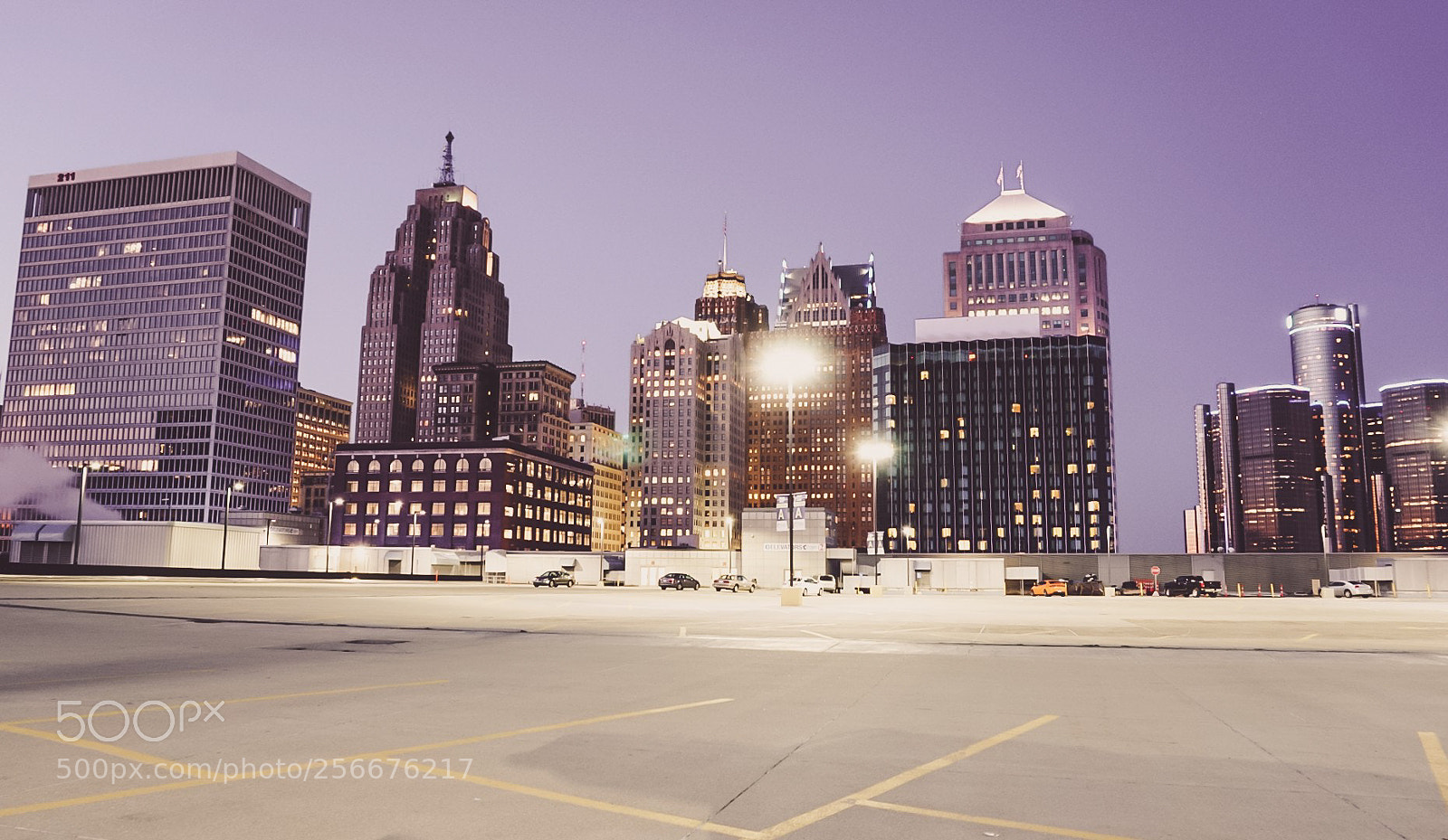 Sony a6000 sample photo. Detroit by night photography