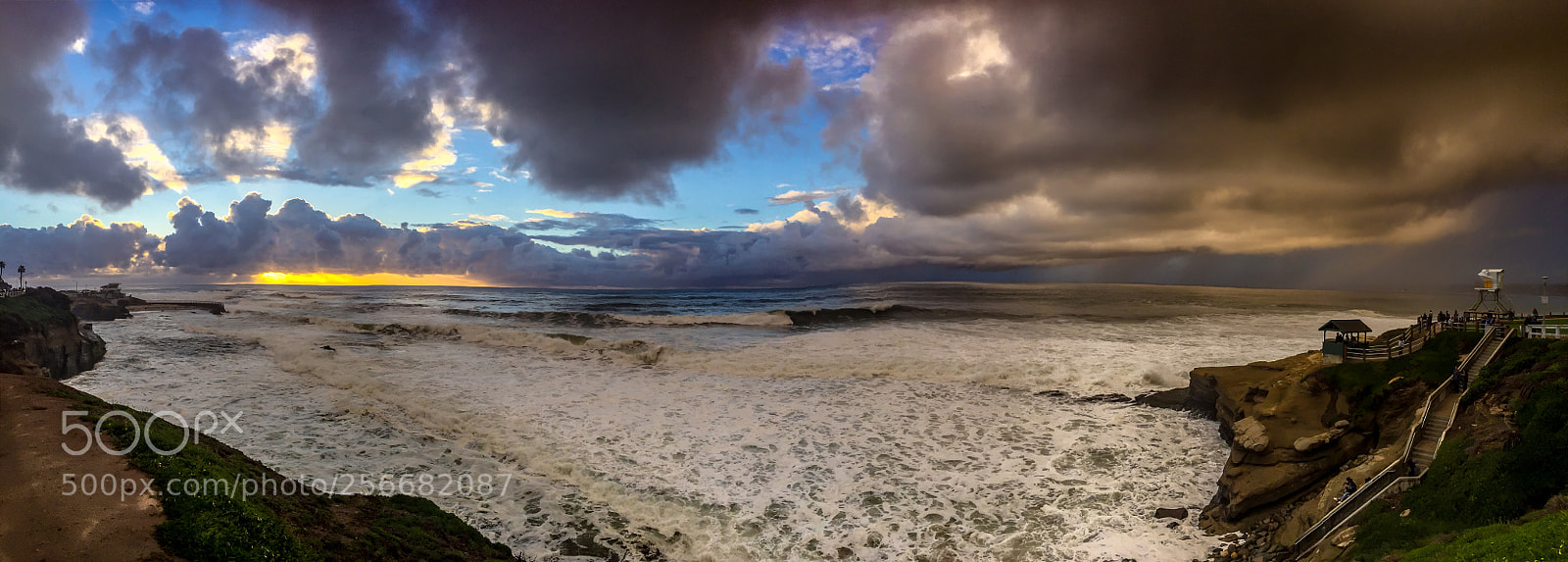 Apple iPhone 6 sample photo. La jolla cove storm photography