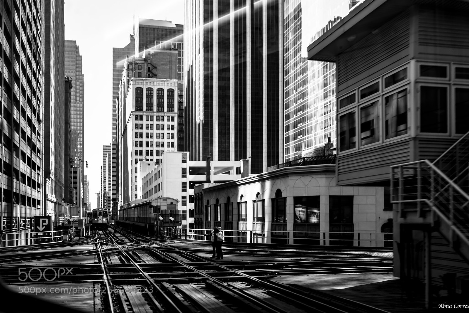 Canon EOS 6D sample photo. Chicago "l" tracks photography