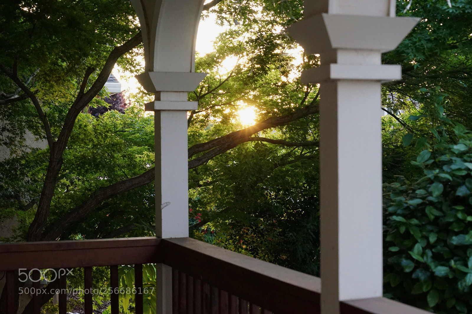 Sony a7 II sample photo. Twilight balcony photography