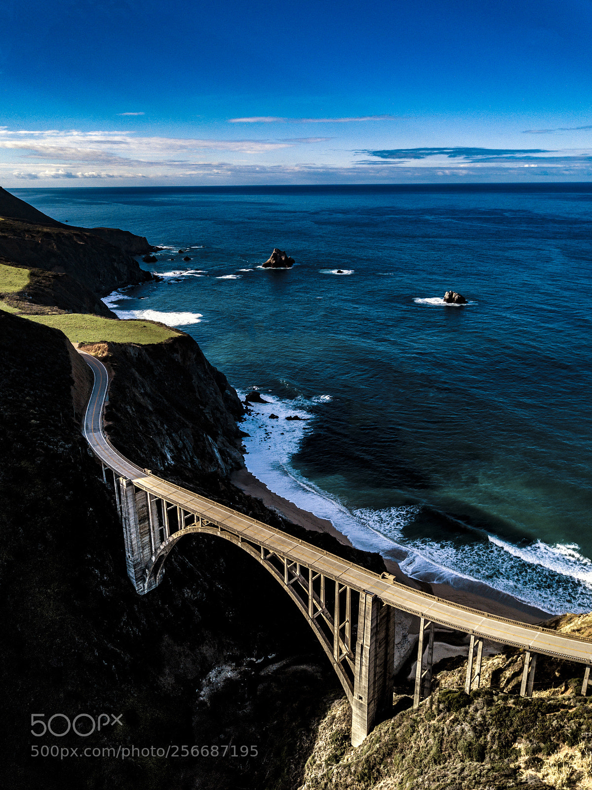 DJI FC220 sample photo. Bixby canyon bridge photography