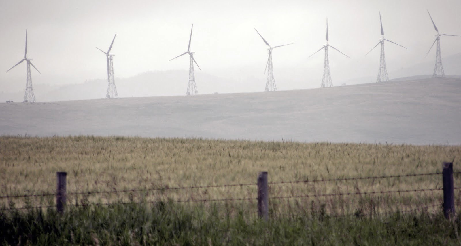 Nikon Coolpix P90 sample photo. Wind power in mist photography