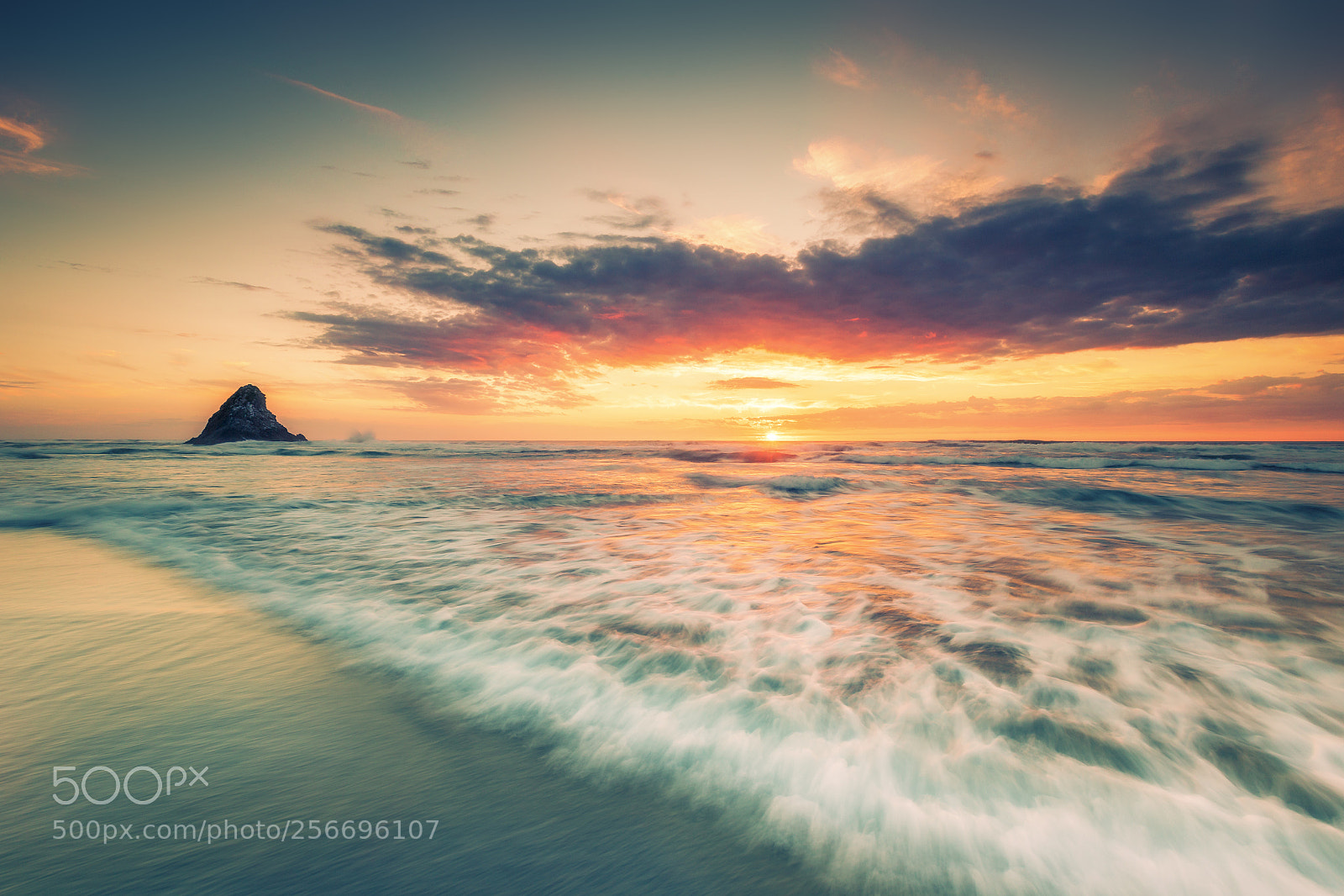 Canon EOS 6D sample photo. The sunset waves photography