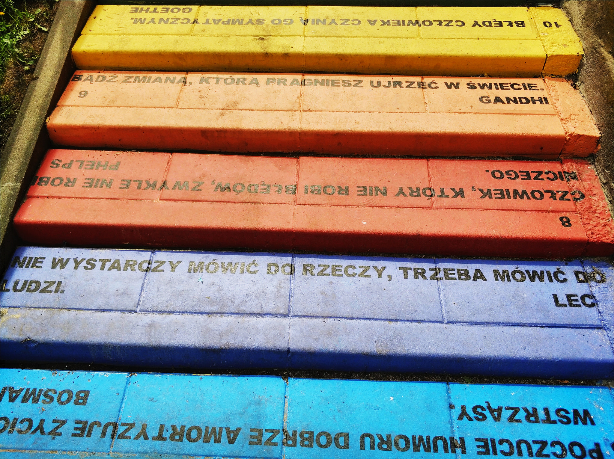 Xiaomi MI6 sample photo. Colorful stairs in podgórze photography
