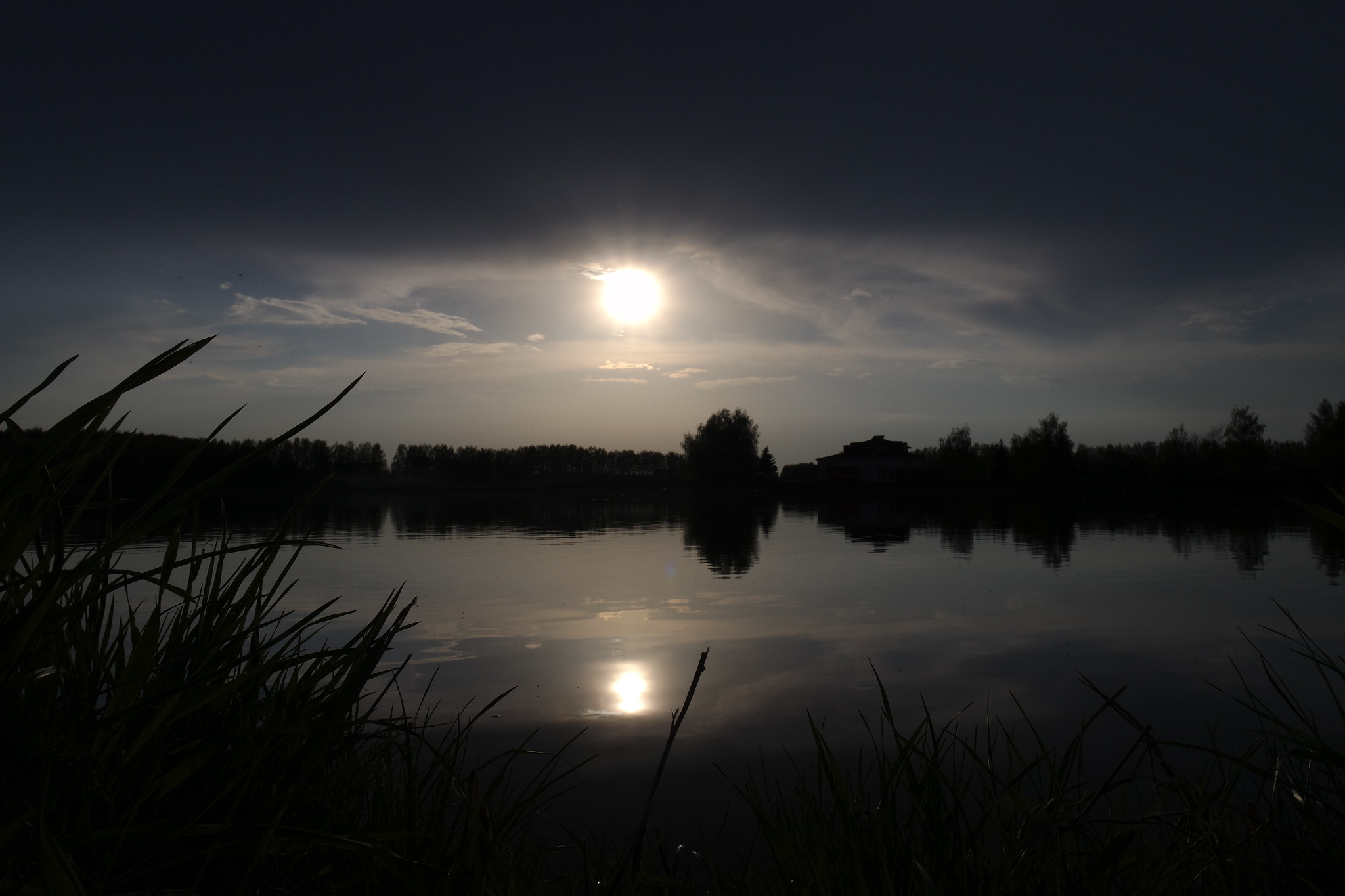 Samsung NX mini sample photo. Sundown on lake photography
