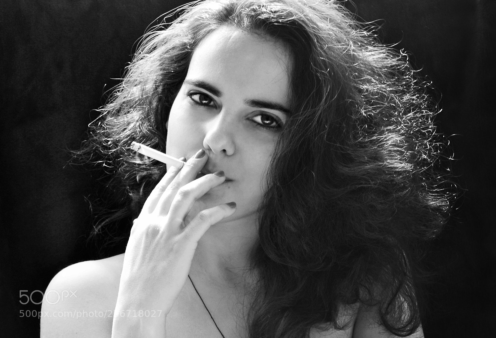 Nikon D3100 sample photo. Woman and cigarette photography