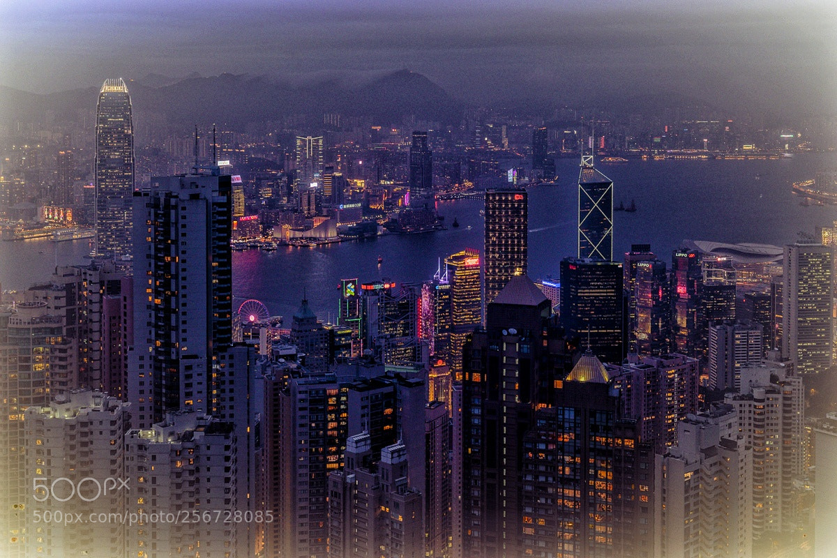 Sony a7R II sample photo. View of hk night photography