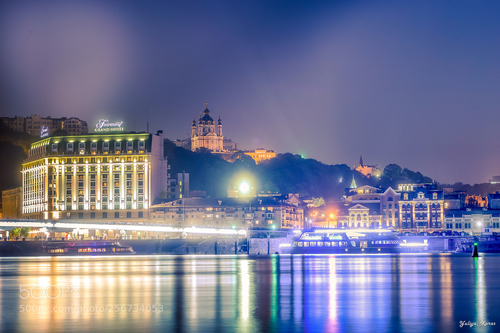 Canon EOS 6D sample photo. Lights of evening kiev photography