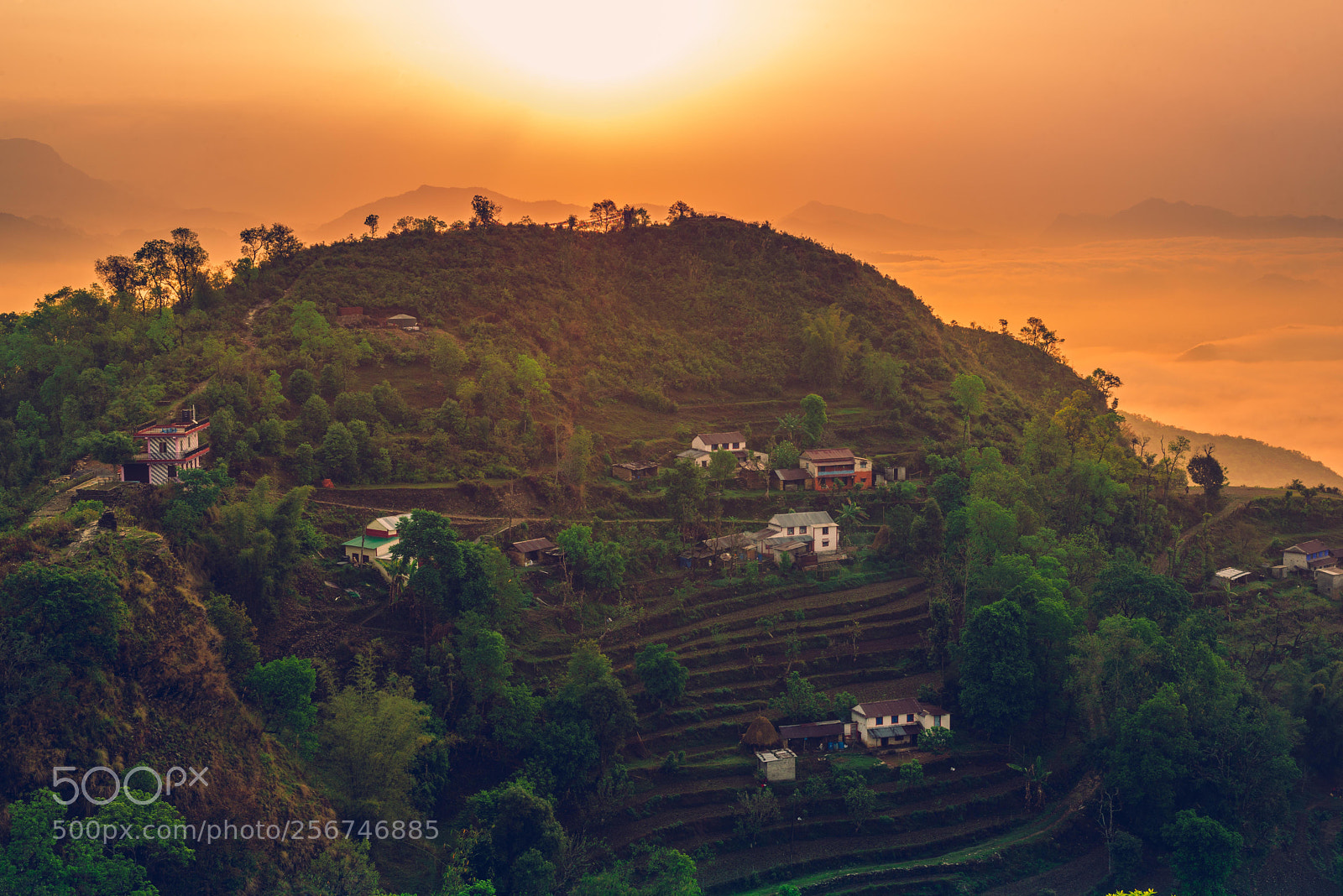 Nikon D800 sample photo. Sunrise over pokhara photography