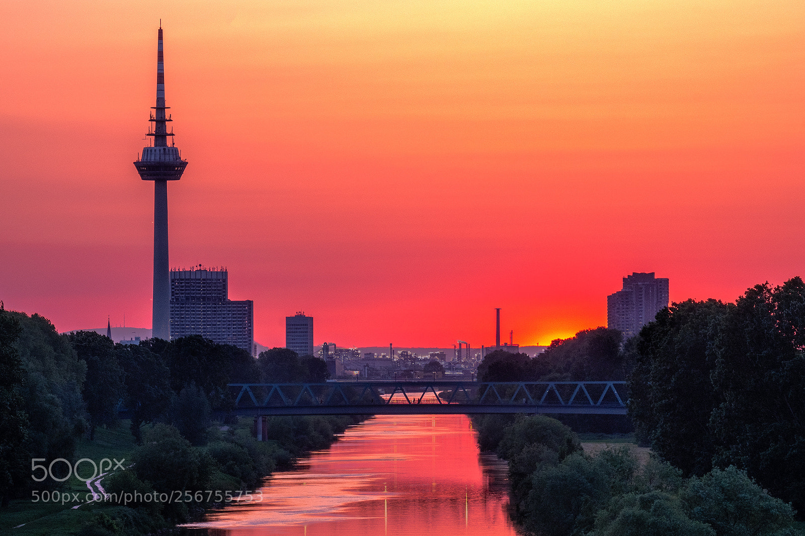Fujifilm X-T2 sample photo. Fernmeldeturm mannheim photography