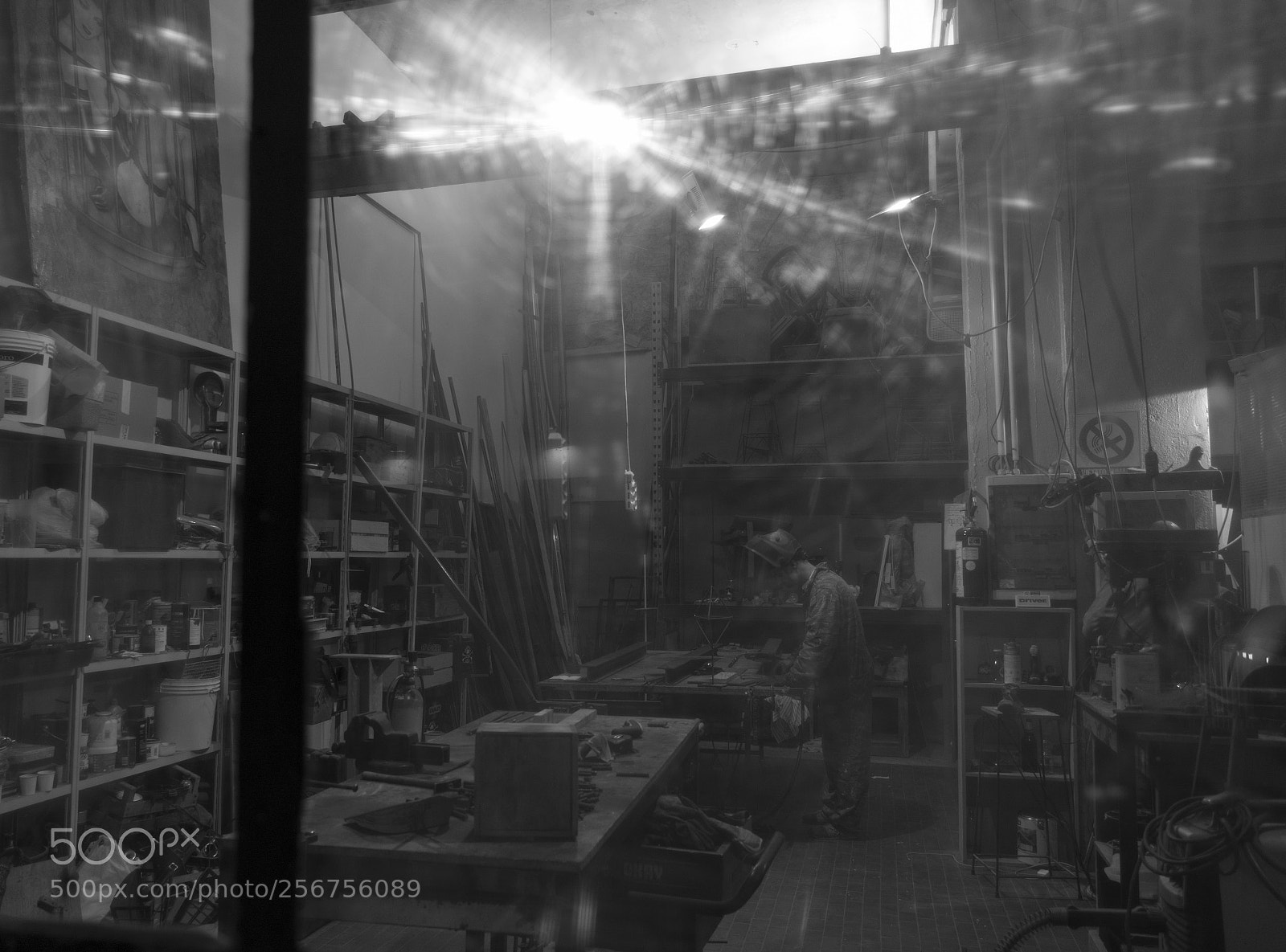 Nikon D7100 sample photo. Worker behind the window photography