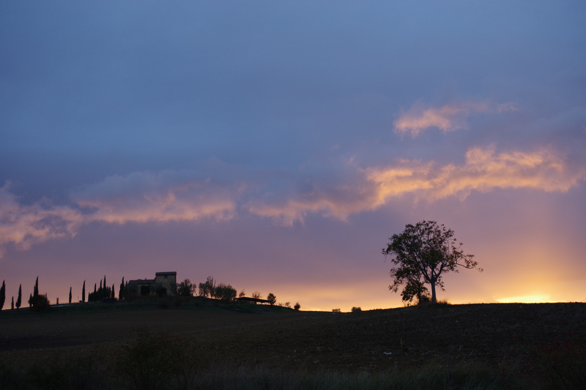 Pentax K-70 sample photo. Sunset in tuscany photography