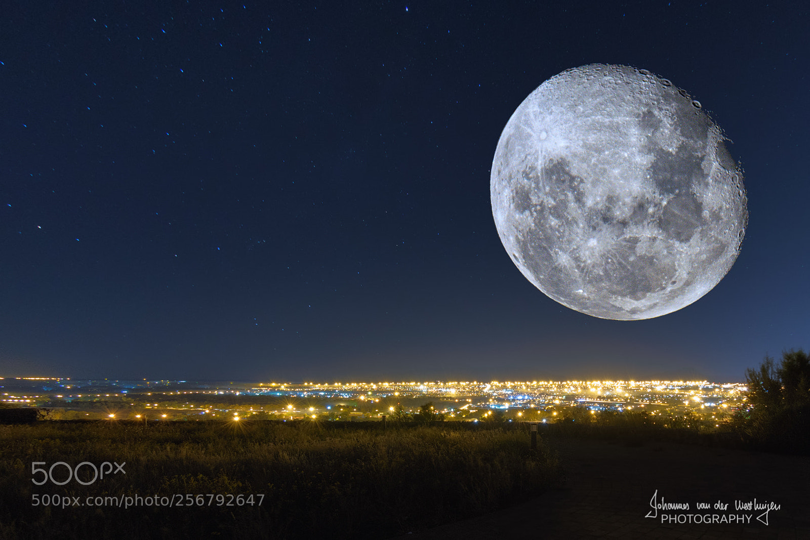 Nikon D500 sample photo. Bloemfontein moonrise photography