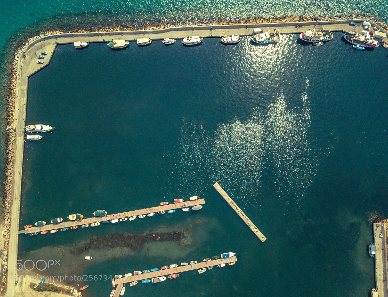 DJI FC220 sample photo. Aerial port photography