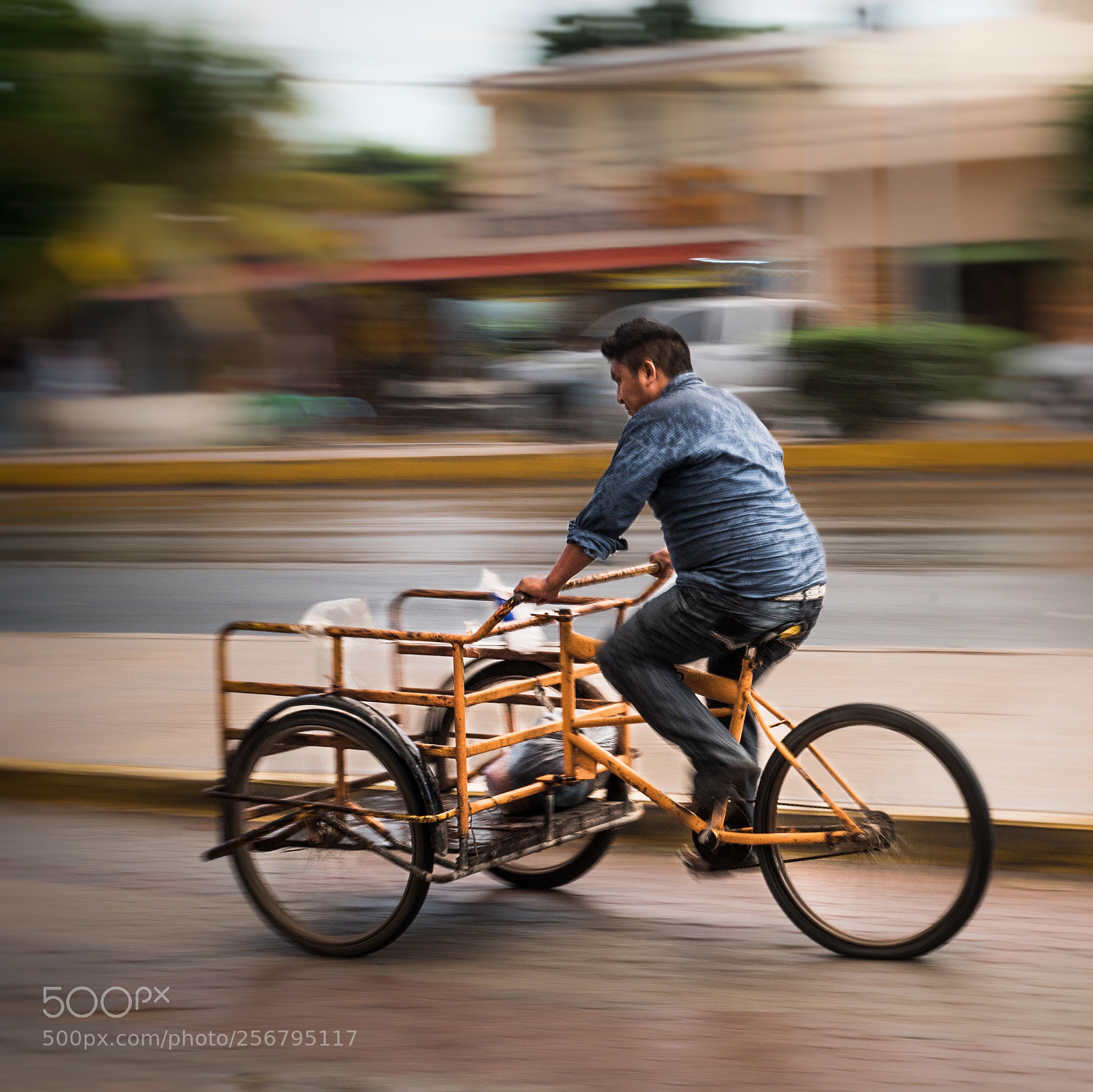 Nikon D750 sample photo. Biking in the rain photography