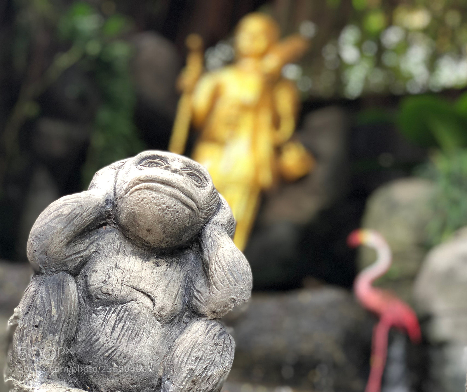 Apple iPhone X sample photo. Monkey sculpture in a photography