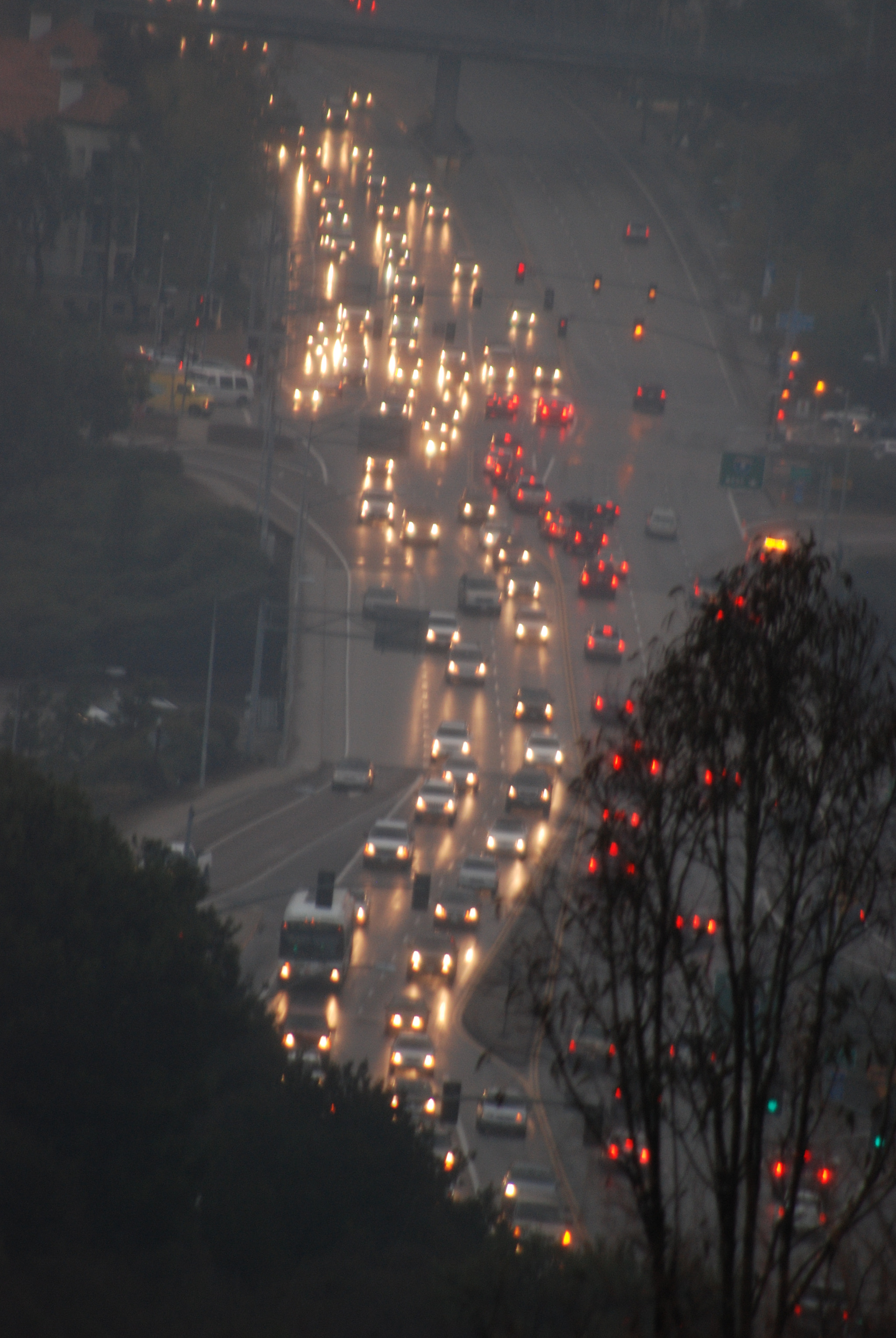 Nikon D80 sample photo. Rainy rush hour, texas street 2009 photography