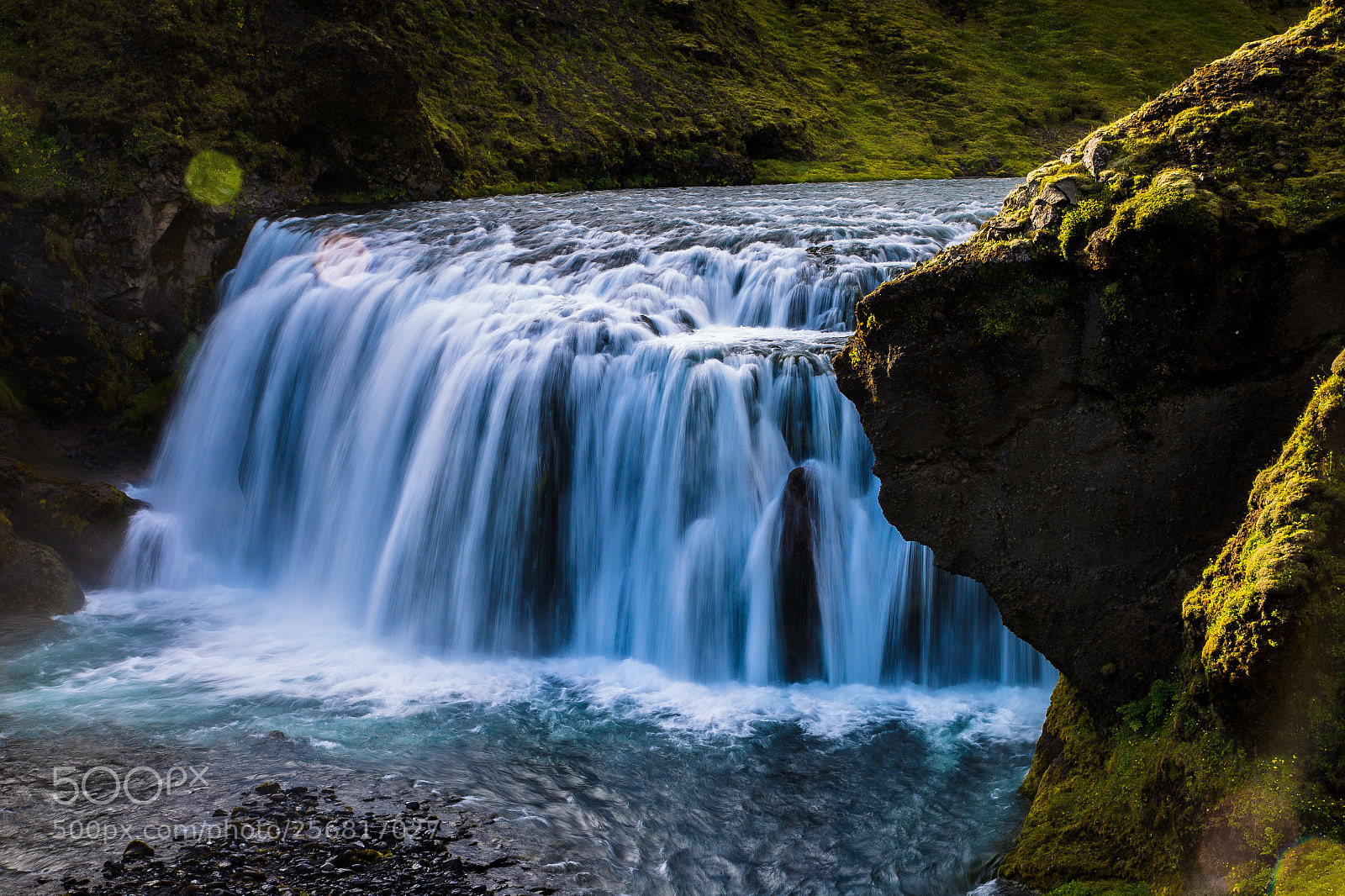 Canon EOS 6D sample photo. Little waterfall. skogar river photography