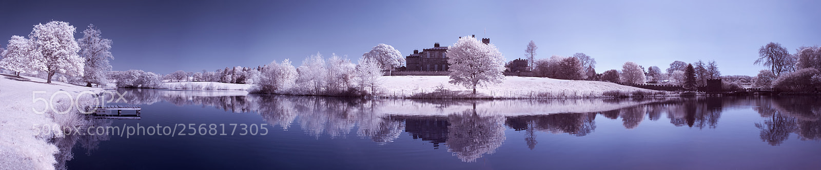Canon EOS 5D sample photo. Ripley castle in infrared photography