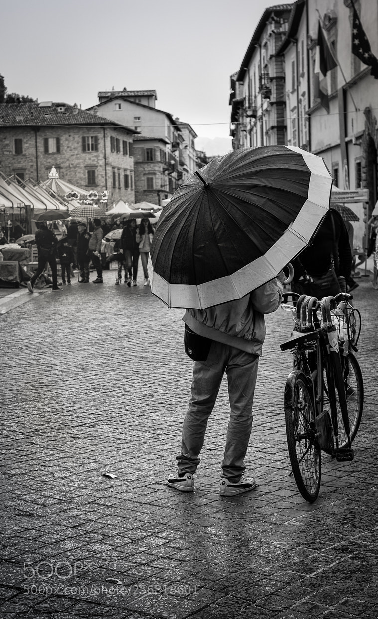 Olympus OM-D E-M5 II sample photo. The seller of umbrellas photography